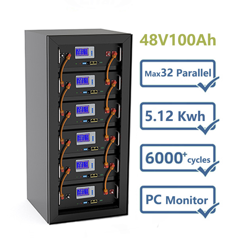 5KW 10KW Lithium Ion Phosphate Battery Pack 12V 48V 100Ah der Solarenergie-Speicher-System-LiFePO4