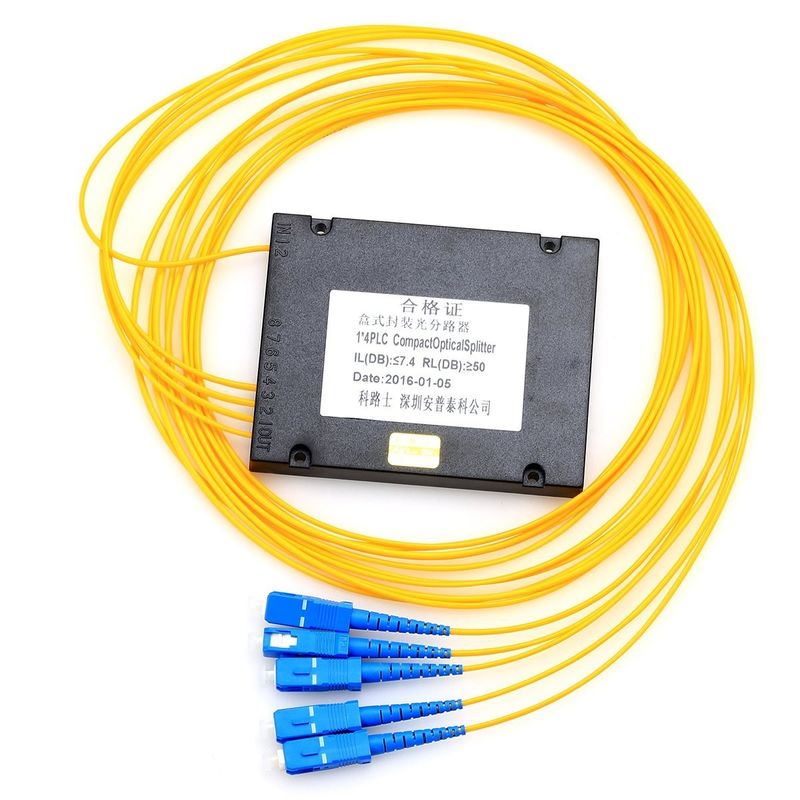 FTTB FTTH SC/UPC PLC-Teiler 1x8 ABS aus optischen Fasern kastenähnlich