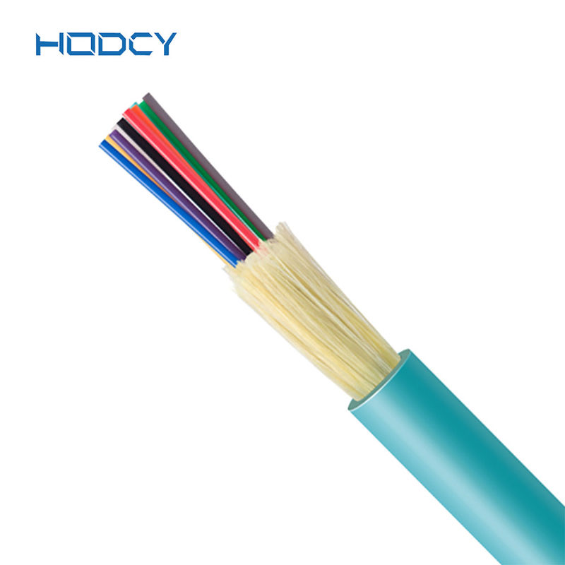 0.9mm Innenmultimodefaser-Kabel Aqua Color Lichtwellenleiter-/OM4 OM3