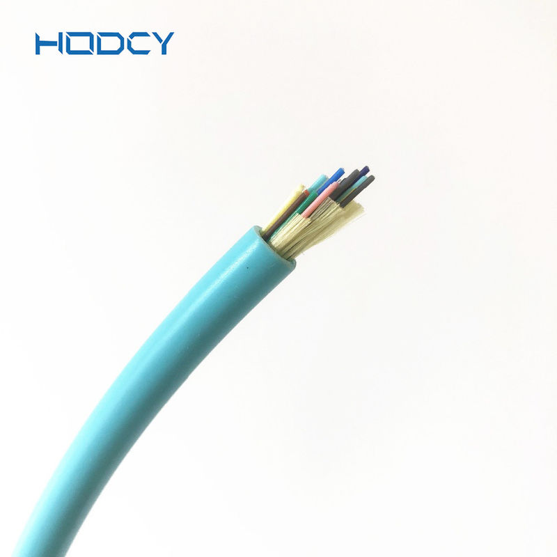 0.9mm Innenmultimodefaser-Kabel Aqua Color Lichtwellenleiter-/OM4 OM3