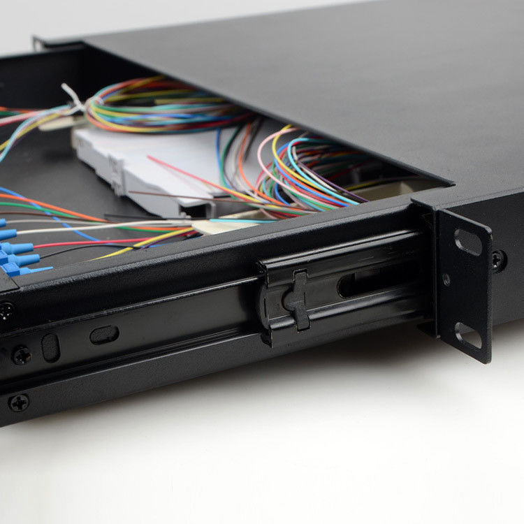 Hafen der FTTH-Faser-Optikschalttafel-ODF 48 19 Zoll-Laufschiene-Gestell-Berg-Fach