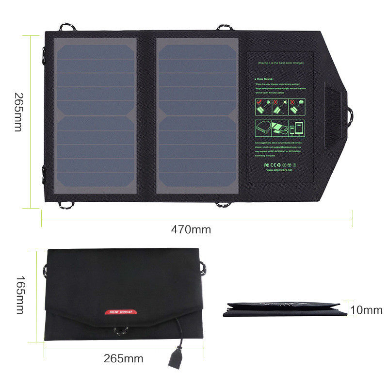 Faltendes Solar-PV-Platten-Handy-Ladegerät im Freien tragbares 5V 10W 300g
