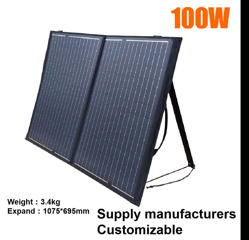 Doppel-100w 5V 2.1A USB tragbare Falte 2 des wasserdichten Solar- PV-Platten-Ladegerät-
