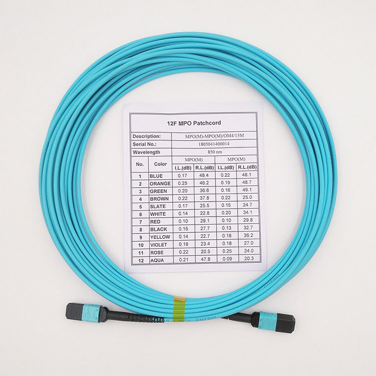 Hochiry MPO/Faser-Art Verbindungskabel des MTP-Stamm-Kabel-12 B Faser-OM4 in mehreren Betriebsarten
