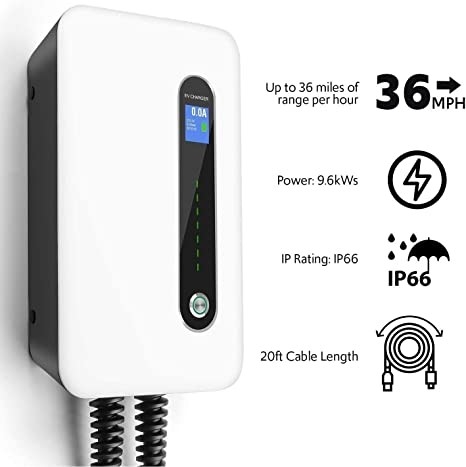240V 9.6kW 40 tragbare EV Ladegerät-Station Ampere-Niveau-2 mit Stecker