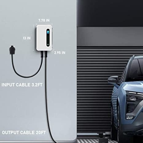 240V 9.6kW 40 tragbare EV Ladegerät-Station Ampere-Niveau-2 mit Stecker