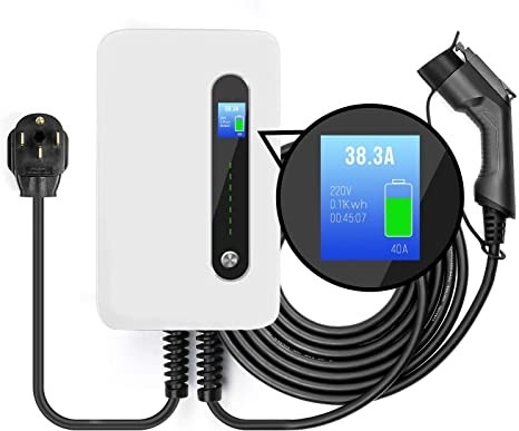 240V 9.6kW 40 tragbare EV Ladegerät-Station Ampere-Niveau-2 mit Stecker