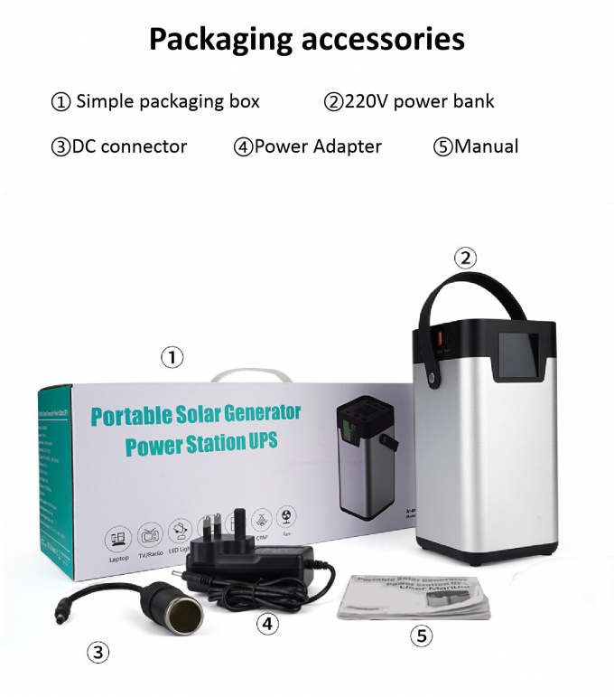 des Lithium-54000mah tragbarer Handelssolargenerator des Kraftwerk-200W 220V 3